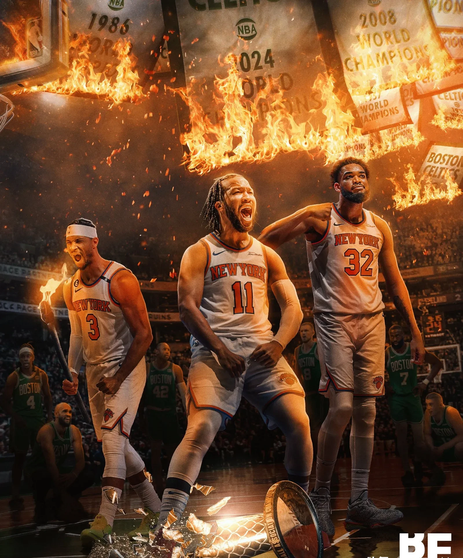 尼克斯队与开拓者队交手